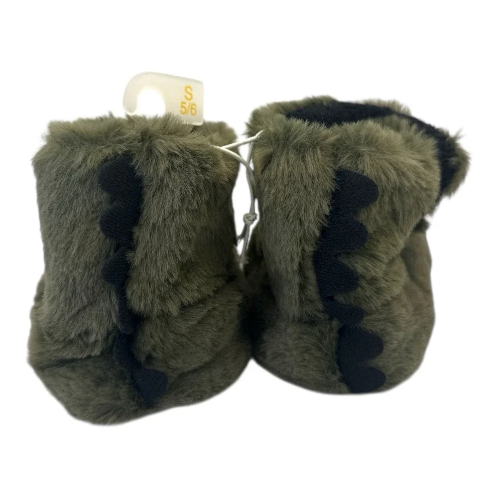 Cat & Jack Toddler Ferdinand Dinosaur Claw Slippers Olive Green, Size‎ S (5/6)